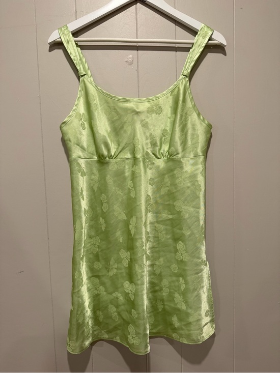 Passport Other - Passport Lime Green Satin Floral Slip Dress